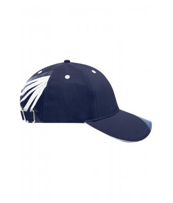 Unisexe Casquette artisan 6 panneaux - STRONG - Marine/marine/blanc 8146