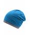 Unisex Heather Summer Beanie Turquoise-melange/donkergrijs 8127