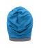 Unisex Heather Summer Beanie Turquoise-melange/donkergrijs 8127
