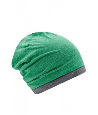 Unisex Heather Summer Beanie Groen-melange/donkergrijs 8127