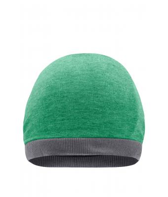 Unisex Heather Summer Beanie Groen-melange/donkergrijs 8127