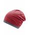 Unisex Heather Summer Beanie Wijnrood-melange/donkergrijs 8127