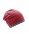 Unisex Heather Summer Beanie Wijnrood-melange/donkergrijs 8127