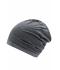 Unisex Heather Summer Beanie Zwart-melange/donkergrijs 8127