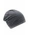 Unisex Heather Summer Beanie Zwart-melange/donkergrijs 8127