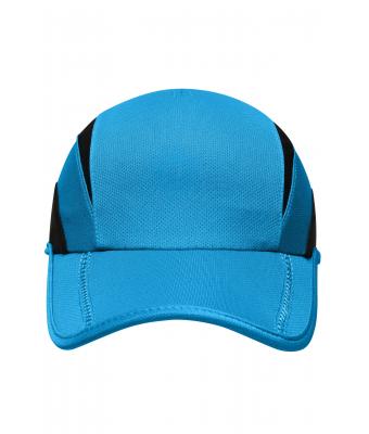 Unisex 3 Panel Sports Cap Atlantisch/zwart 8130