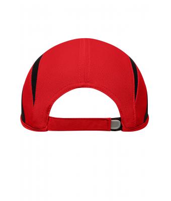 Unisex 3 Panel Sports Cap Tomaat/zwart 8130