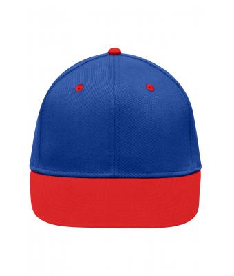 Unisex 6 Panel Pro Cap Royal/tomaat 8131