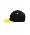 Unisex 6 Panel Pro Cap Zwart/zon-geel 8131