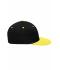 Unisex 6 Panel Pro Cap Zwart/zon-geel 8131