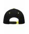 Unisex 6 Panel Pro Cap Zwart/zon-geel 8131