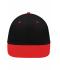 Unisex 6 Panel Pro Cap Zwart/tomaat 8131