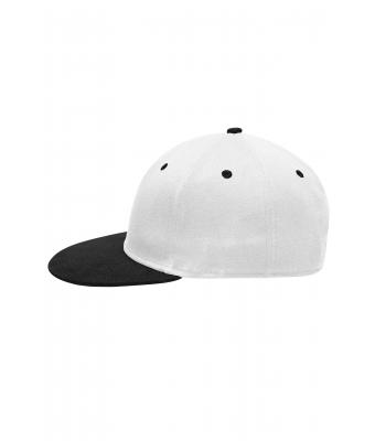 Unisex 6 Panel Pro Cap Wit/zwart 8131