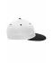 Unisex 6 Panel Pro Cap Wit/zwart 8131