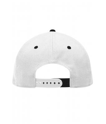 Unisex 6 Panel Pro Cap Wit/zwart 8131
