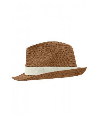 Unisexe Chapeau urbain Nougat/blanc-cassé 8294