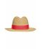 Unisex Traveller Hat Straw/red 8296