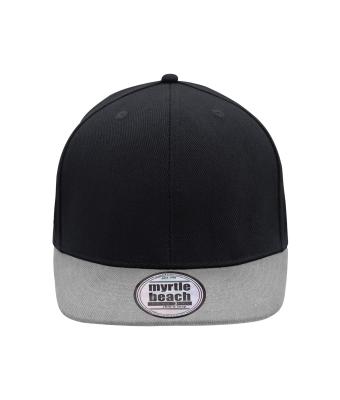 Unisex 6 Panel Pro Cap Style Black/grey 8359