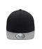 Unisex 6 Panel Pro Cap Style Zwart/grijs 8359