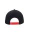 Unisex 6 Panel Pro Cap Style Zwart/rood 8359