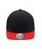 Unisex 6 Panel Pro Cap Style Zwart/rood 8359