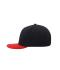 Unisexe Casquette Pro street style 6 panneaux Noir/rouge 8359