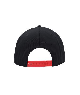 Unisexe Casquette Pro street style 6 panneaux Noir/rouge 8359