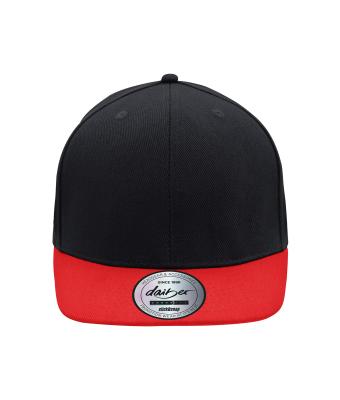 Unisexe Casquette Pro street style 6 panneaux Noir/rouge 8359