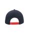 Unisexe Casquette Pro street style 6 panneaux Marine/rouge 8359