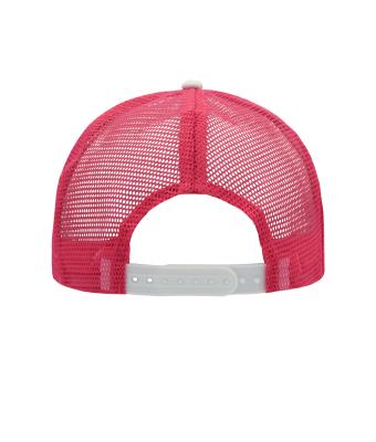 Unisexe Casquette filet Pro, 6 panneaux Blanc/magenta 8360