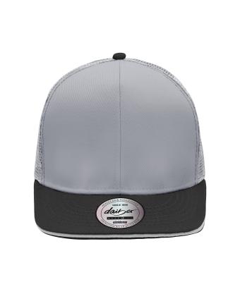Unisexe Casquette filet Pro, 6 panneaux Gris-clair/noir 8360