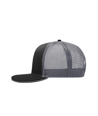 Unisex Pro Cap Mesh 6 Panel Black/charcoal 8360