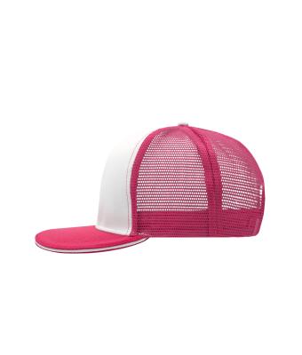 Unisex Pro Cap Mesh 6 Panel Wit/magenta 8360