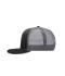 Unisex Pro Cap Mesh 6 Panel Zwart/houtskool 8360