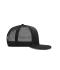 Unisex Pro Cap Mesh 6 Panel Zwart/lichtgrijs 8360