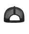 Unisex Pro Cap Mesh 6 Panel Zwart/lichtgrijs 8360