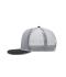 Unisex Pro Cap Mesh 6 Panel Lichtgrijs/zwart 8360