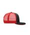 Unisex Pro Cap Mesh 6 Panel Zwart/rood 8360