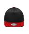 Unisexe Casquette Pro 5 panneaux Noir/rouge 8361