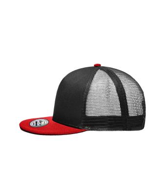 Unisex Pro Cap Mesh 5 Panel Black/red 8361