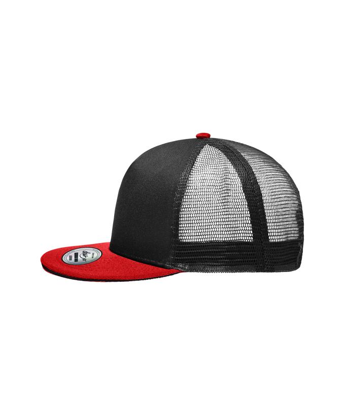 Unisex Pro Cap Mesh 5 Panel Black/red 8361