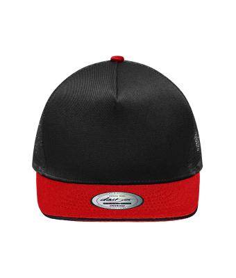 Unisex Pro Cap Mesh 5 Panel Black/red 8361