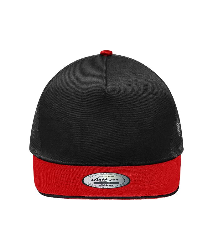 Unisex Pro Cap Mesh 5 Panel Black/red 8361
