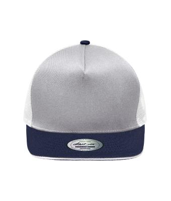 Unisex Pro Cap Mesh 5 Panel Light-grey/navy 8361