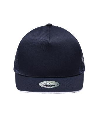 Unisex Pro Cap Mesh 5 Panel Navy/white 8361