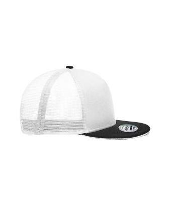 Unisex Pro Cap Mesh 5 Panel Wit/zwart 8361