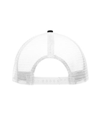 Unisex Pro Cap Mesh 5 Panel Wit/zwart 8361