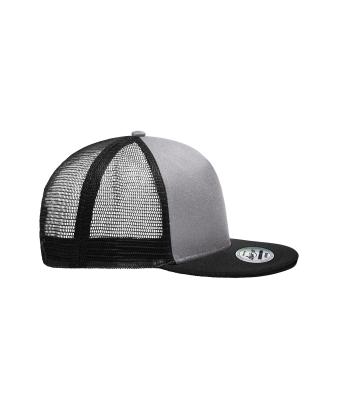 Unisex Pro Cap Mesh 5 Panel Grijs/zwart 8361