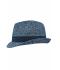 Unisex Melange Hat Navy-melange 8460