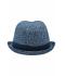 Unisex Melange Hat Navy-melange 8460